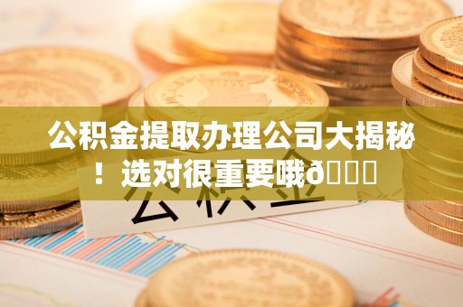 龙岩公积金提取办理公司大揭秘！选对很重要哦😎